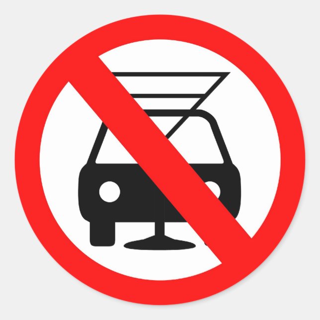 Dont drink and drive classic round sticker (Front)