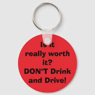 don't drink and drive key ring