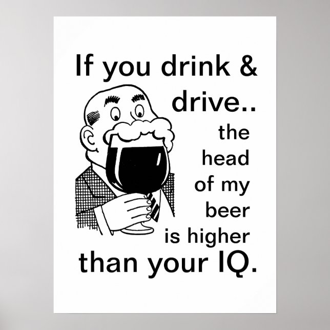 Don't Drink and Drive Poster (Front)