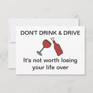 Don't drink & drive Card