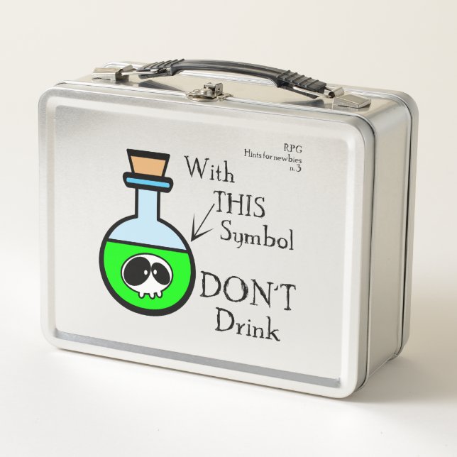 Don't drink metal lunch box (Front)