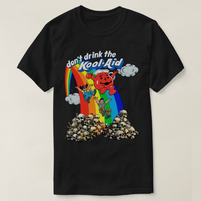 Dont Drink The KoolAid Retro Psychedelic Design T-Shirt (Design Front)