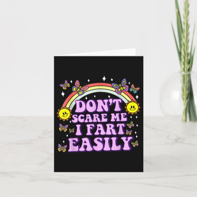 Don't E Me I Fart Easily Funny Embarring Adult Hum Card (Front)