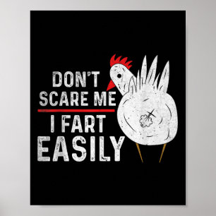 Don't E Me I Fart Easily Funny Sarcasm Humour Chic Poster