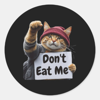 Don't Eat Me Cats For Trump 2024 Trump Or The Tram Classic Round Sticker