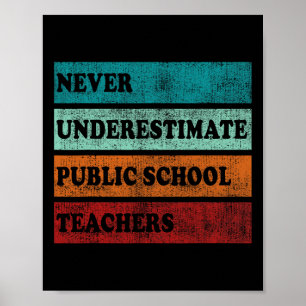 Don't Ever Underestimate Teachers Public School Mo Poster