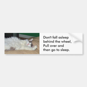 Don't fall asleep driving Bumper Sticker
