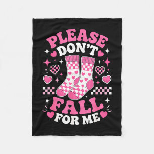Dont fall for funny socks pun sarcastic joke humou fleece blanket
