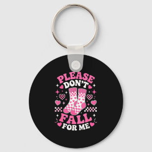 Dont fall for funny socks pun sarcastic joke humou key ring