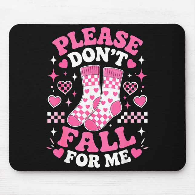 Dont fall for funny socks pun sarcastic joke humou mouse mat (Front)