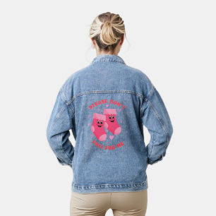 Don't Fall For Me Non Slip Socks Medical Funny Denim Jacket