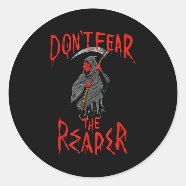 Dont Fear The Carolina Reaper Design  Classic Round Sticker (Front)