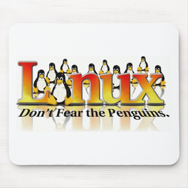Don't Fear The Penguin Mouse Mat (Front)