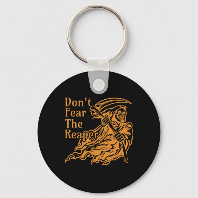 Don't Fear The Reaper Gothic Death Grim Reaper Hal Key Ring (Front)