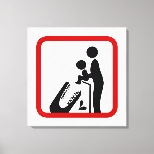 Don't Feed Baby To The Crocodile Zoo Sign