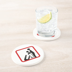 Don't Feed Baby To The Crocodile Zoo Sign Coaster