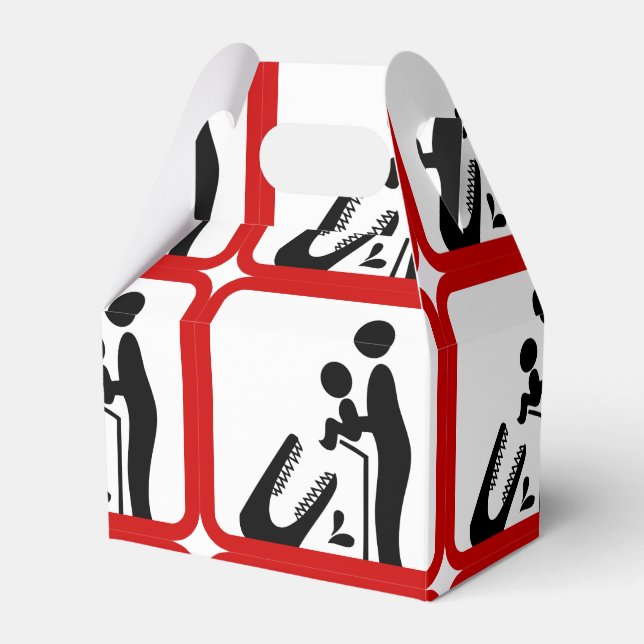 Don't Feed Baby To The Crocodile Zoo Sign Favour Box (Front Side)