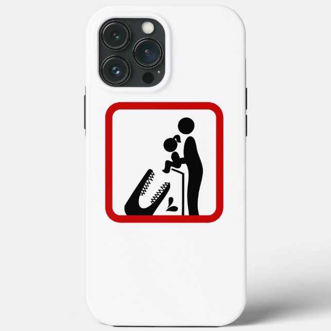 Don't Feed Daughter To The Crocodile Zoo Sign Case-Mate iPhone Case (Back)