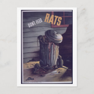 Don't_Feed_Rats.-_-_NARA_Propaganda Poster Postcard