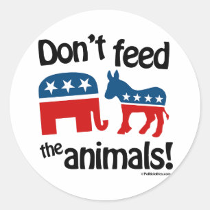Don't Feed the Animals - Classic Round Sticker