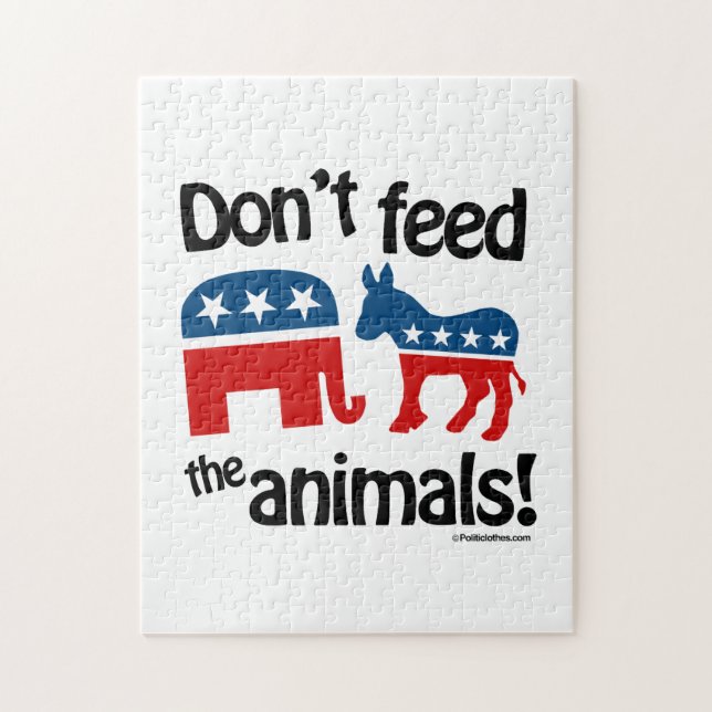 Don't feed the animals jigsaw puzzle (Vertical)