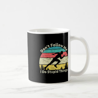 Don't Follow Me I Do Stupid Things Vintage Athleti Coffee Mug