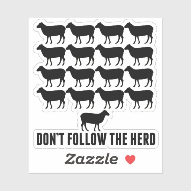 Don't Follow the Herd of Sheep - Be Yourself (Sheet)