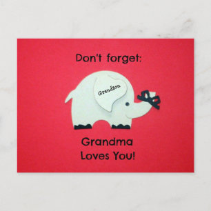 Don't forget: Grandma Loves You! Grandson Postcard