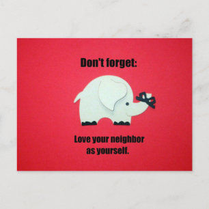 Don't forget: Love your neighbour as yourself Postcard