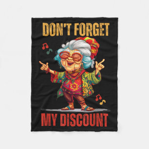 Don't Forget My Funny Old People Senior  Fleece Blanket