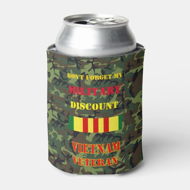 DON'T FORGET MY MILITARY DISCOUNT CAN COOLER (Can Front)
