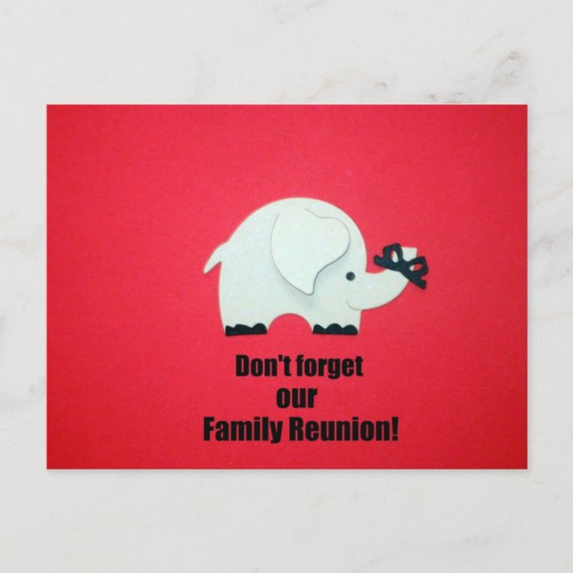 Don't forget our Family Reunion! Postcard (Front)