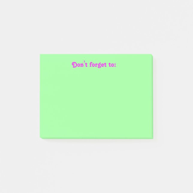 "Don't forget" post-it Post-it Notes (Front)