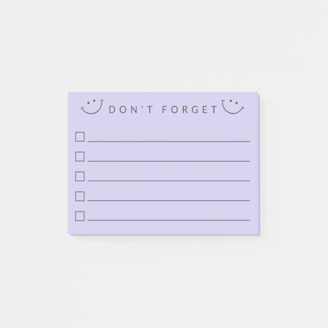 Don't Forget Smiles Post-it Notes (Front)