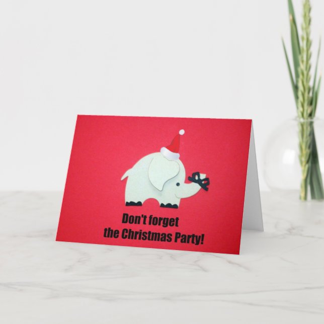 Don't forget the Christmas Party! Holiday Card (Front)