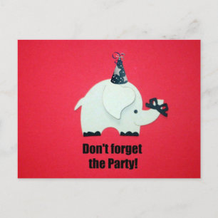 Don't forget the party! invitation postcard