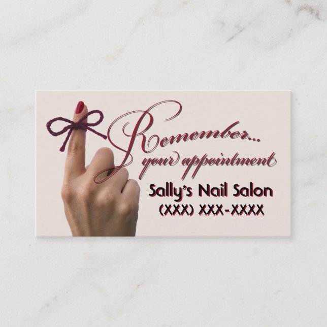 "don't forget to..." appointment cards (Front)
