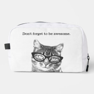 Don't forget to be awesome funny cat photo dopp kit