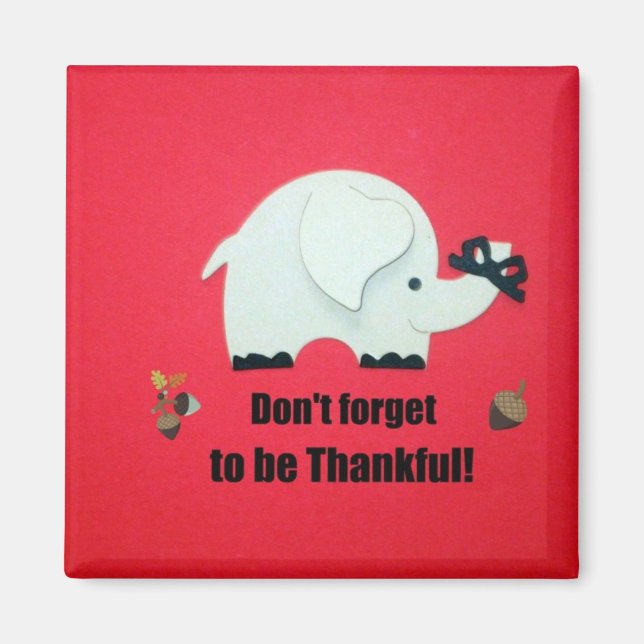 Don't forget to be Thankful. Magnet (Front)