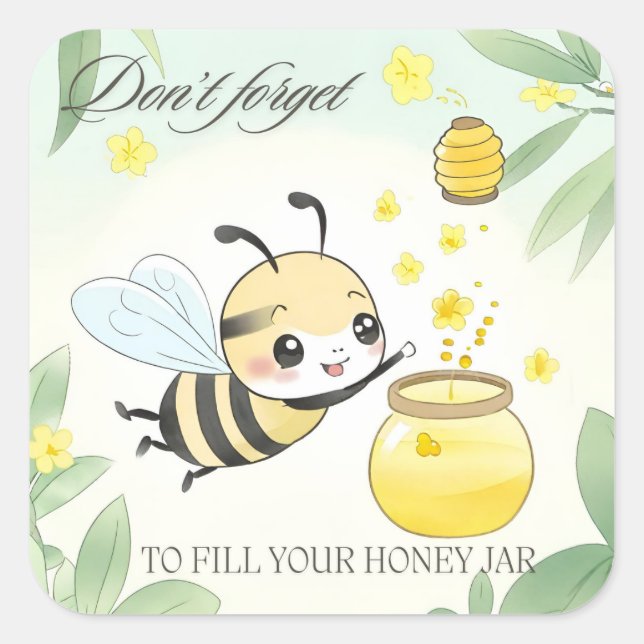 Don't Forget to Fill Your Honey Jar Sticker  (Front)