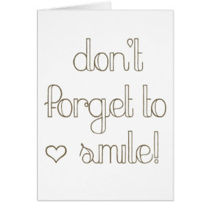 Don't Forget To Smile Coaster Card
