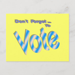 Don't Forget to Vote Postcard