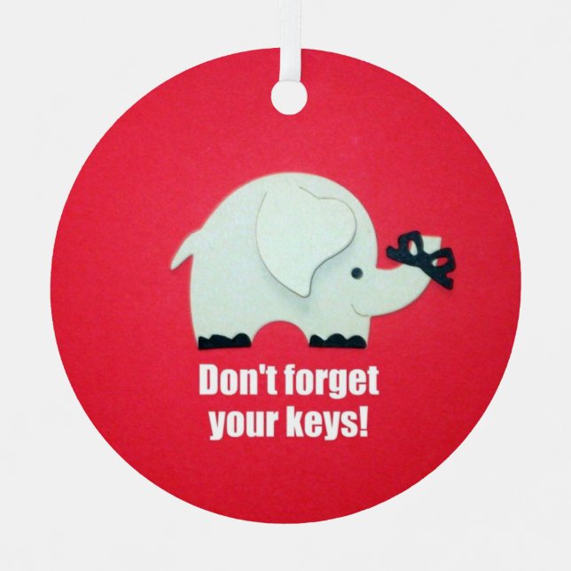 Don't forget your keys! metal tree decoration (Front)
