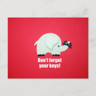 Don't forget your keys! postcard