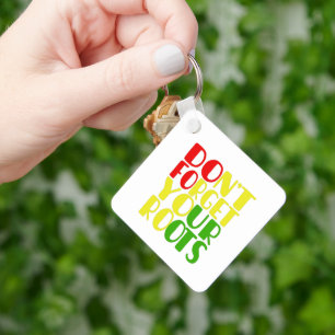 Don't Forget Your Roots-African American Key Ring