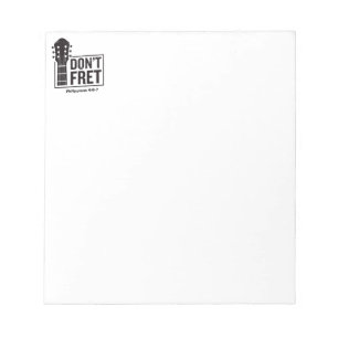 Don't fret (Philippians 4:6-7) Guitar  Notepad