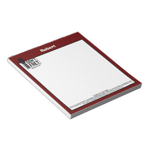 Don't fret (Philippians 4:6-7) Guitar personalised Notepad