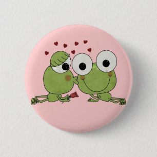 Don't Frog-et the Kiss Valentine Gifts 6 Cm Round Badge