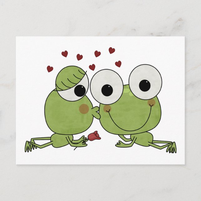 Don't Frog-et the Kiss Valentine Gifts Holiday Postcard (Front)
