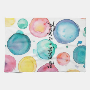 Don't get ahead of the pretty colours tea towel